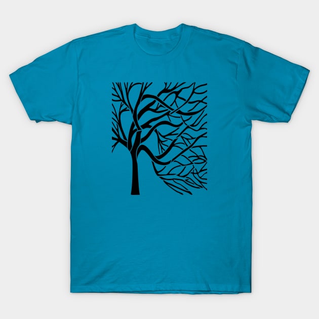 A Bare Tree Silhouette Cut Out T-Shirt by taiche